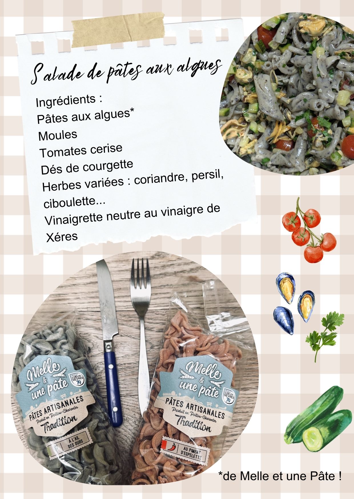 Salade de pâtes aux algues